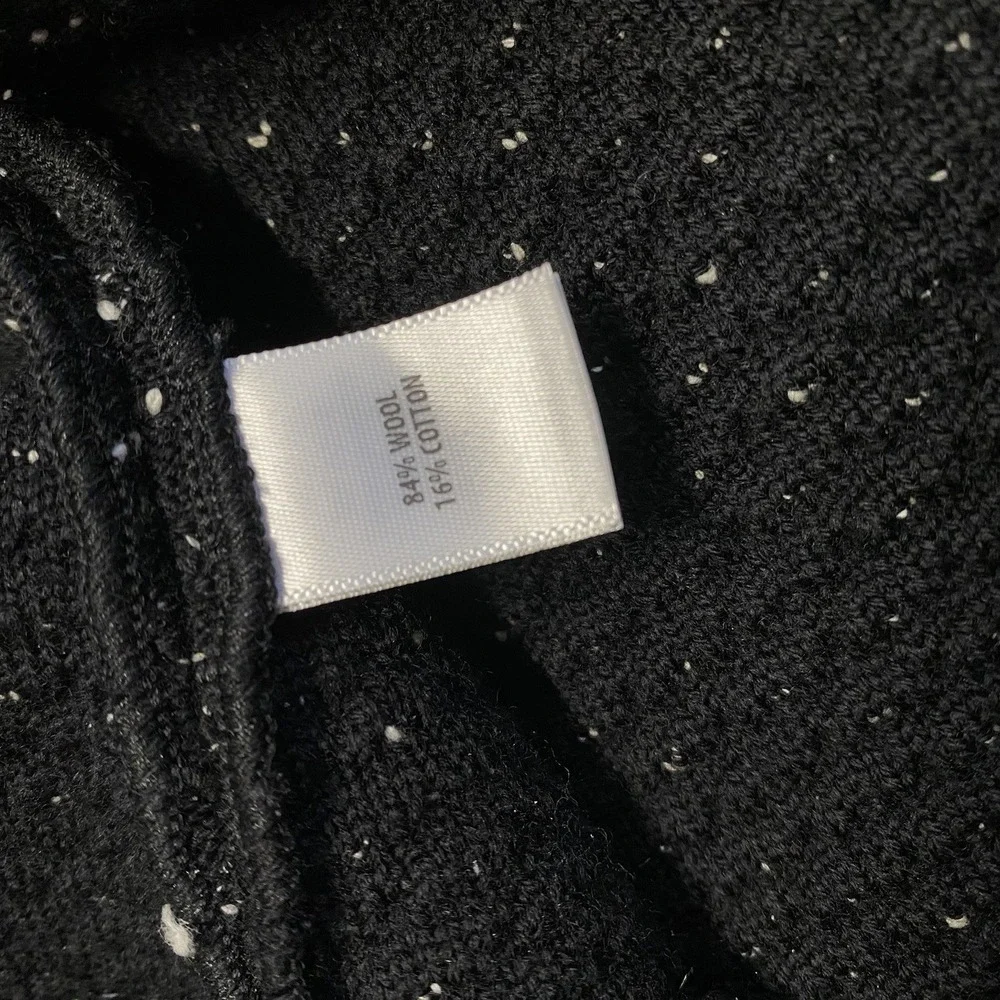 St John Skirt Size 14 Black White Wool Blend Textured Knit A Line‎ Old Money USA